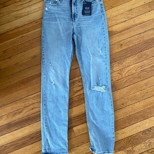 Gap high rise cigarette ripped jeans